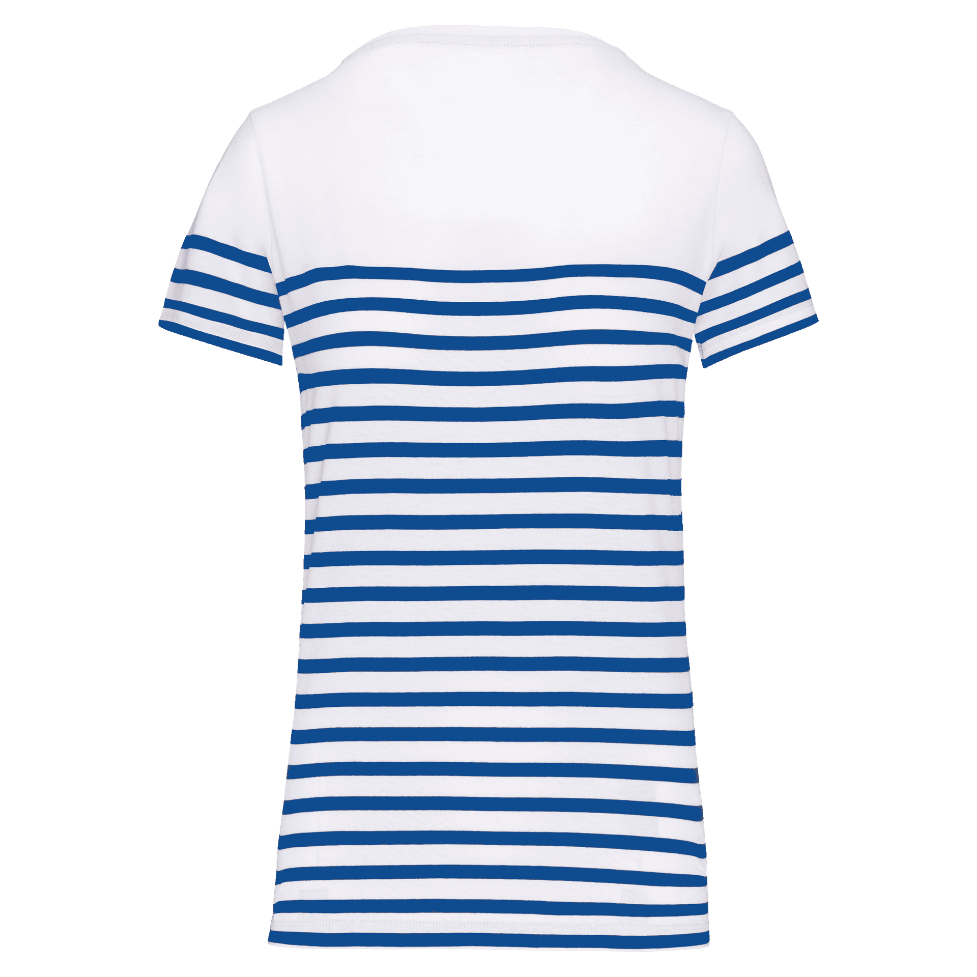 White / Royal Blue Stripe
