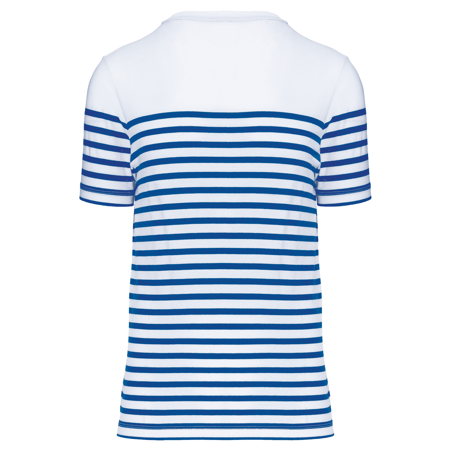White / Royal Blue Stripe