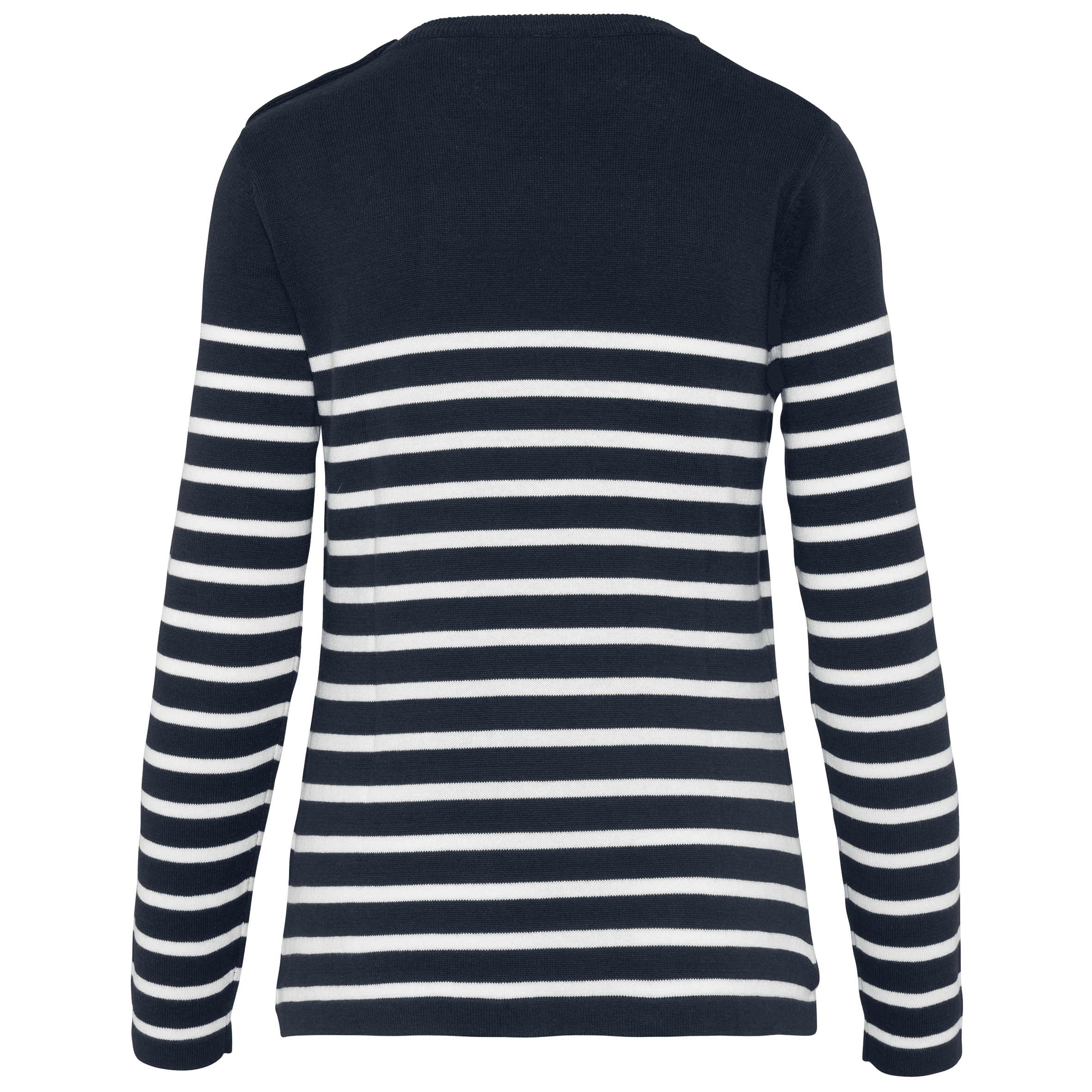 Striped Navy / Off White