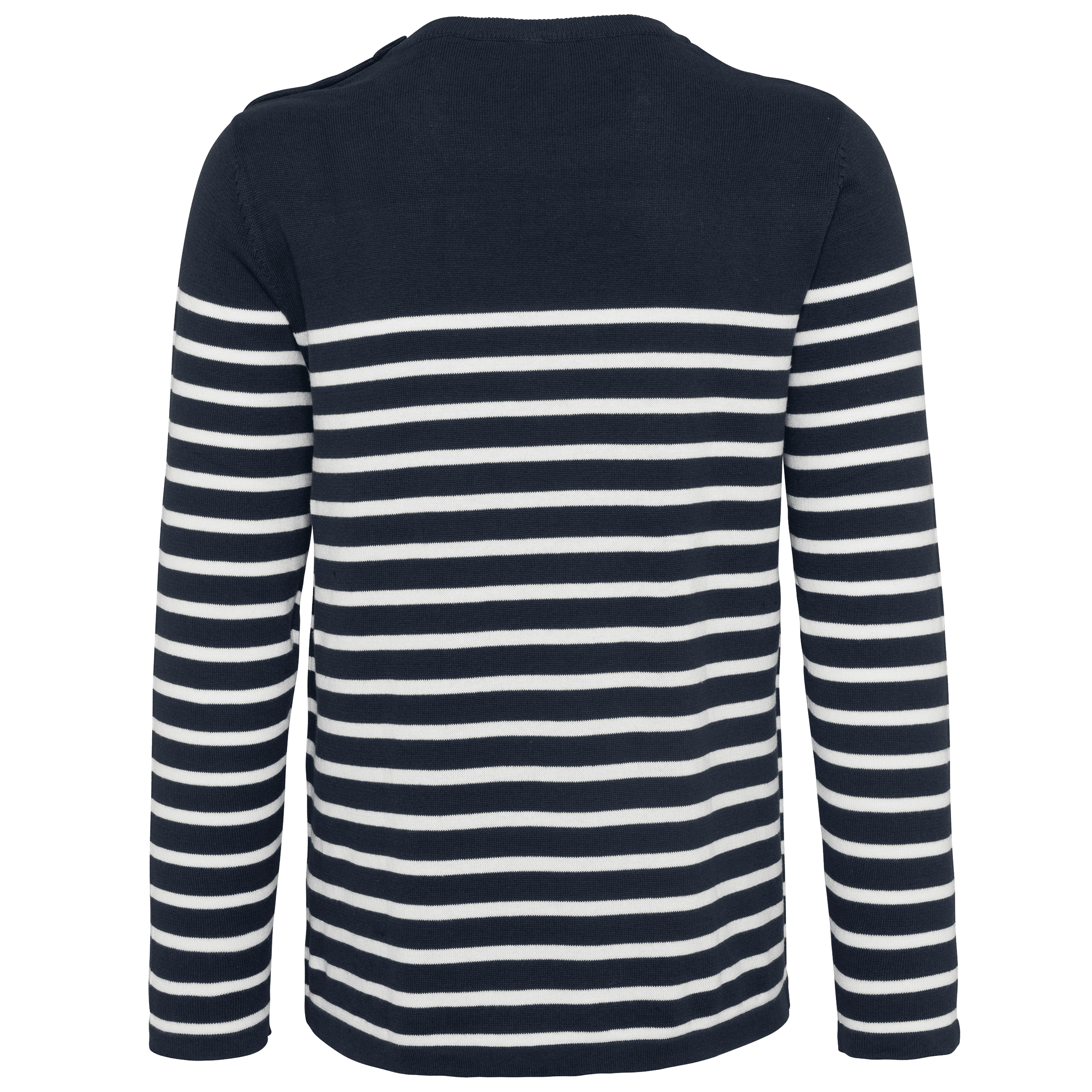 Striped Navy / Off White
