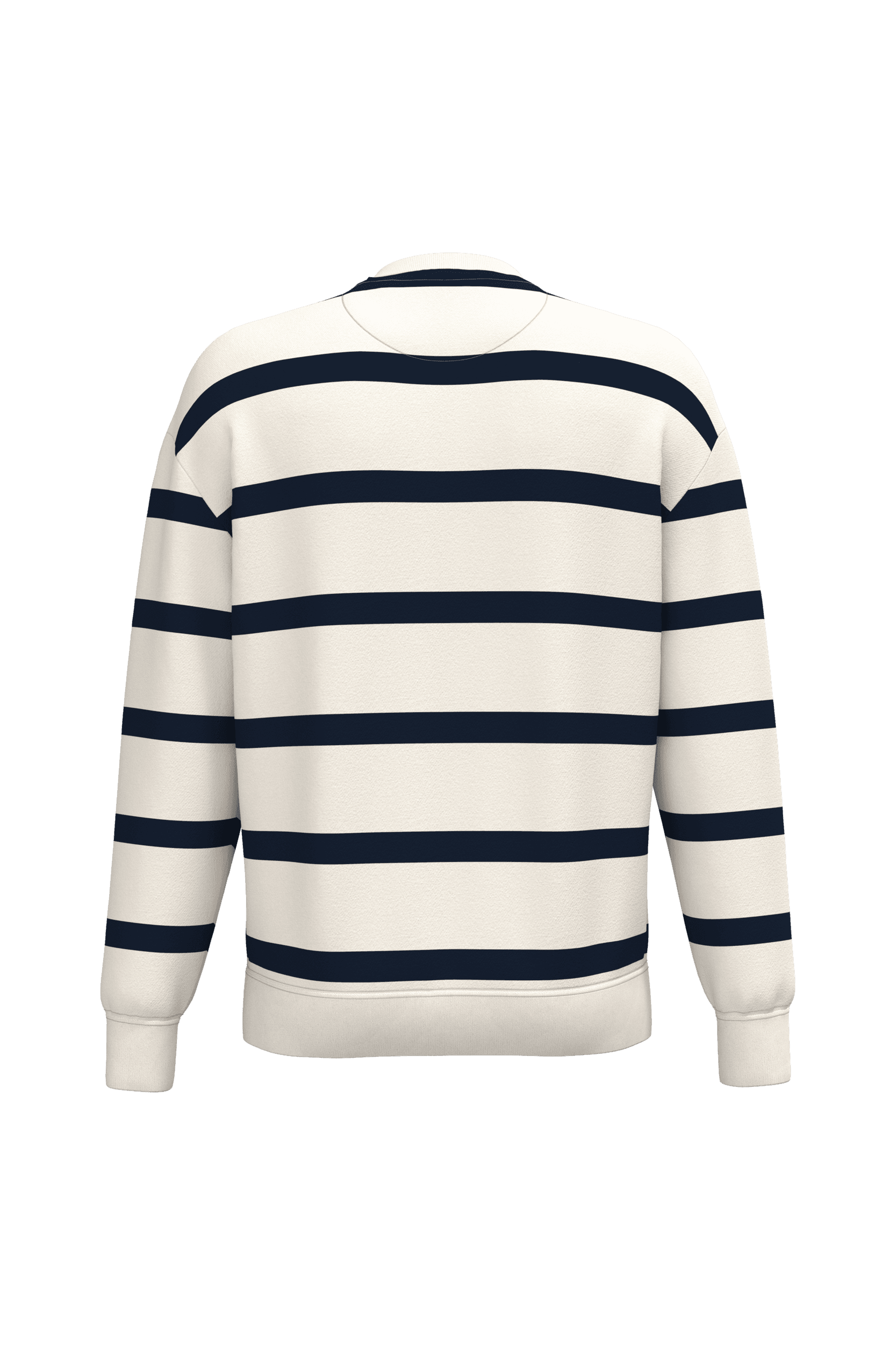 Ivory/ Navy blue stripes