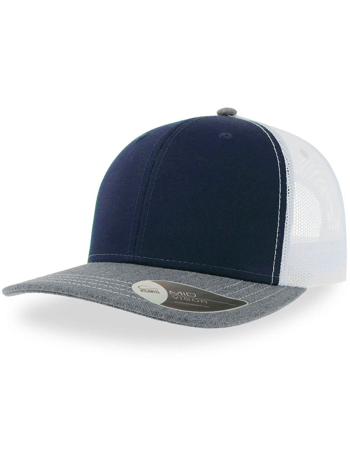 navy-grey melange-white