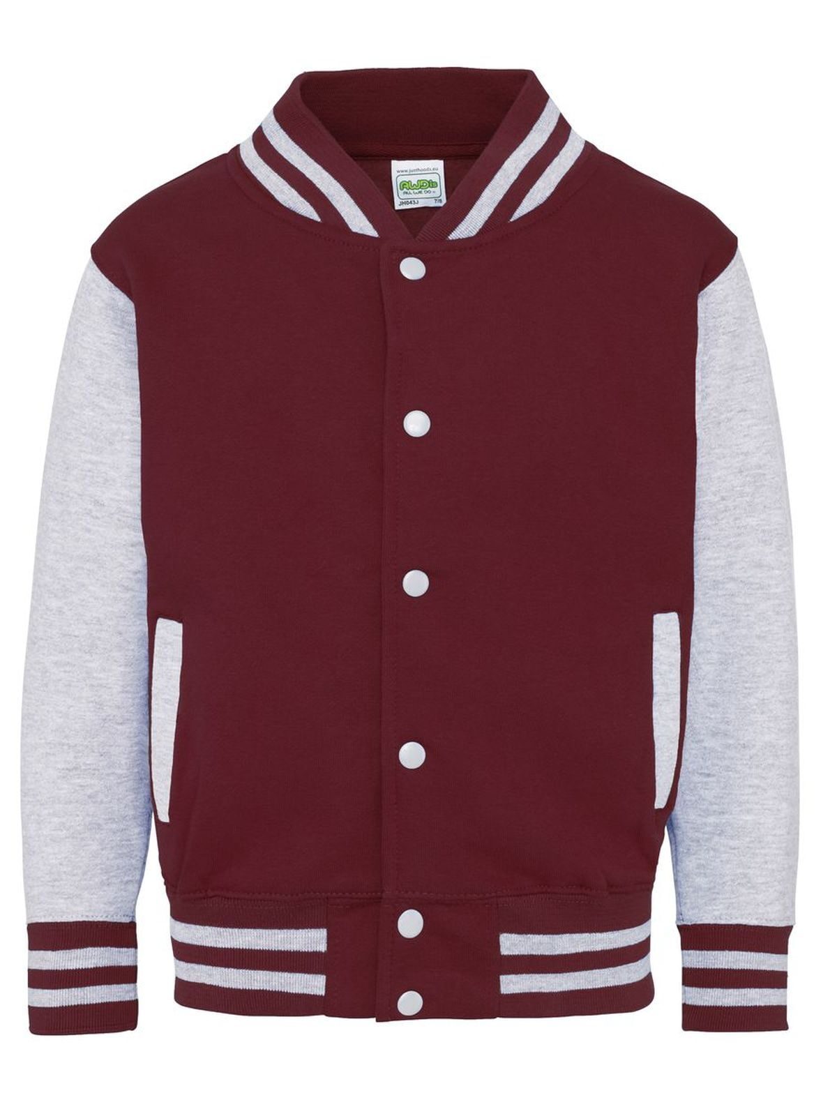 burgundy/heather grey