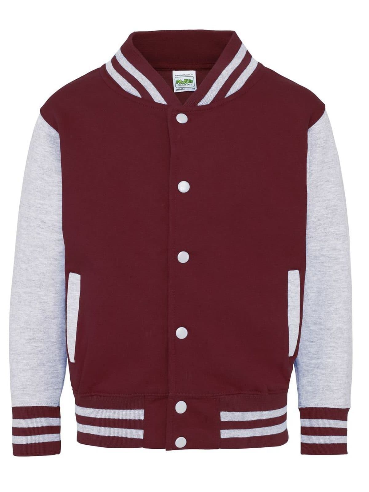 burgundy/heather grey