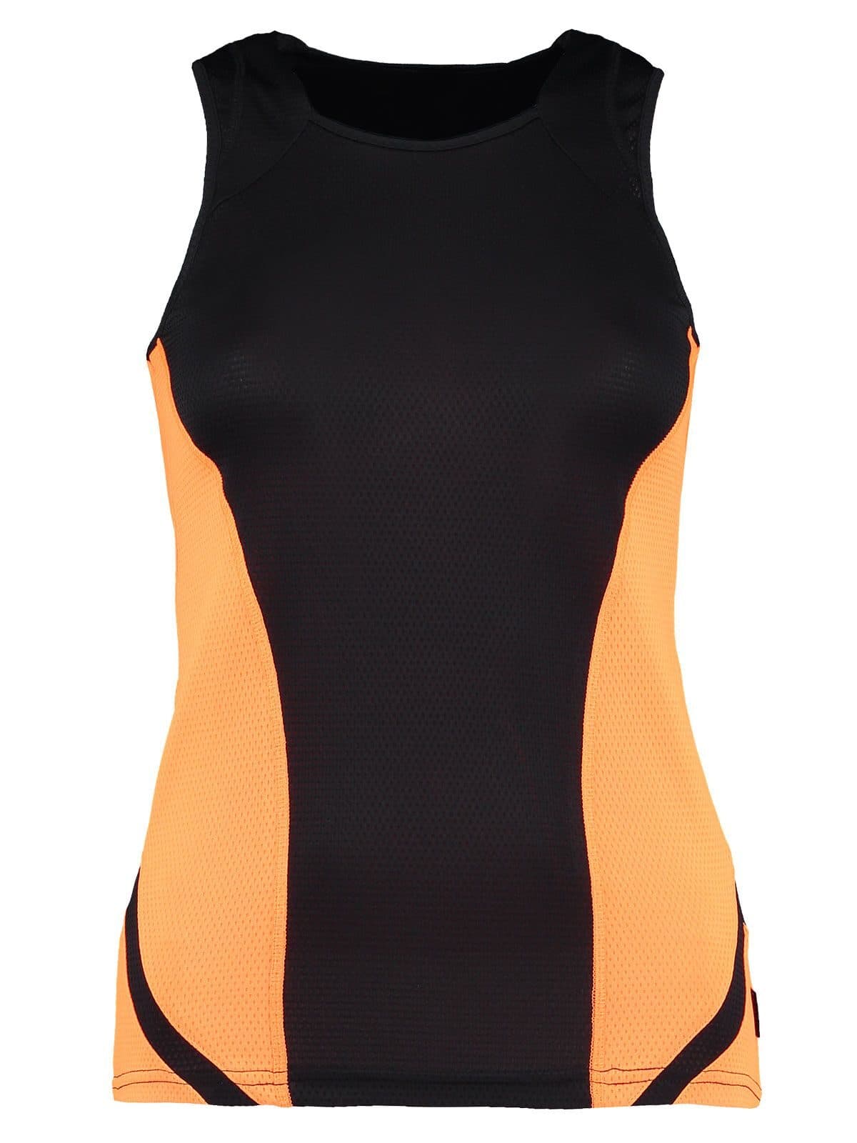 black/fluorescent orange